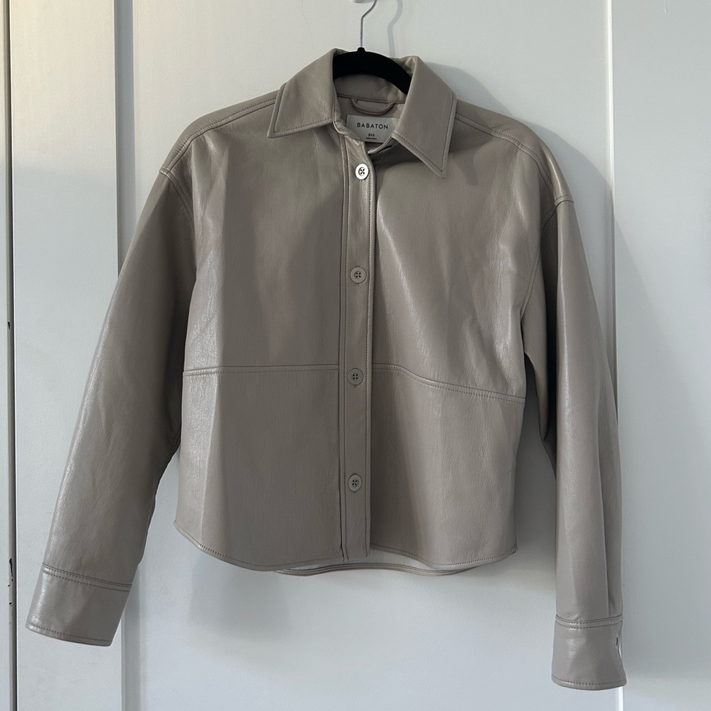 ARITZIA VEGAN LEATHER SHACKET
